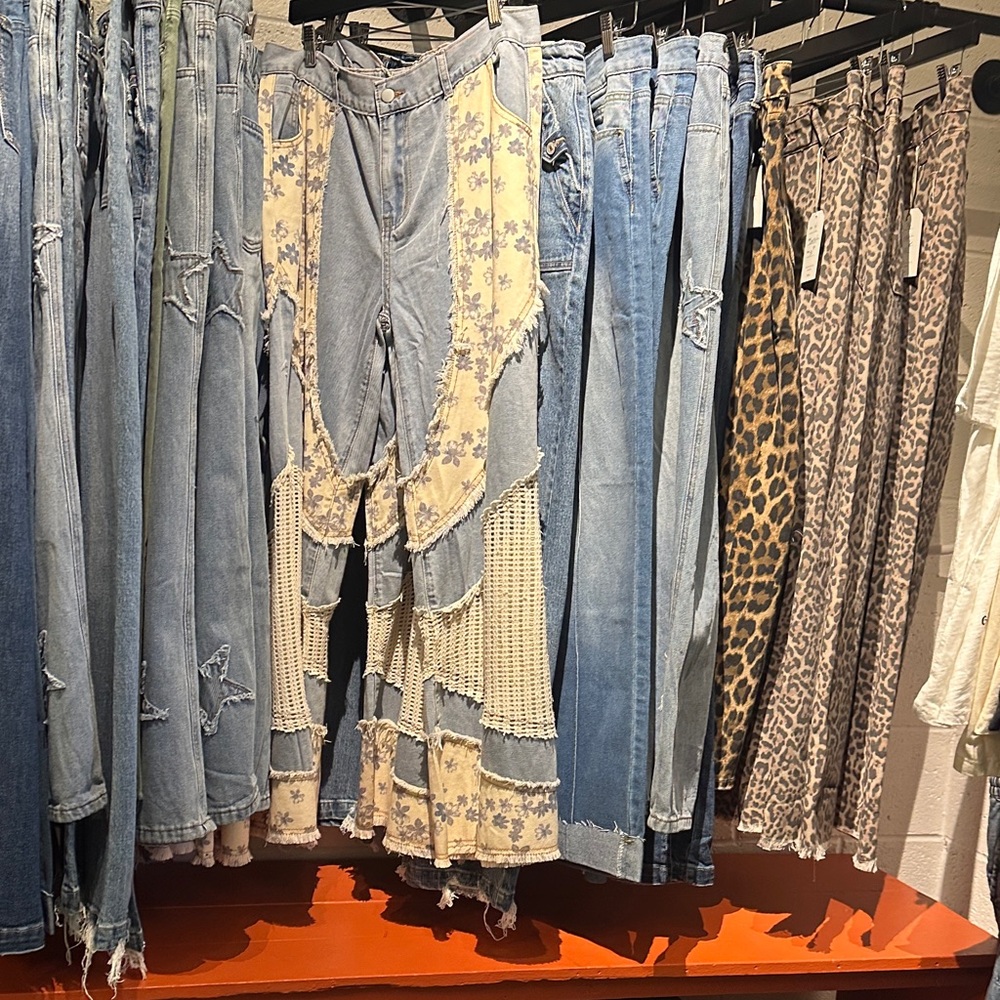 Patchwork Denim Jeans